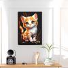 Worihut 5D Diamond Painting Kits 20x30 Inch Round Full Drill Orange Kitten Diamond Art Kits for Adults, Handmade Valentine's Day Gifts for Home Wall Decor view 2