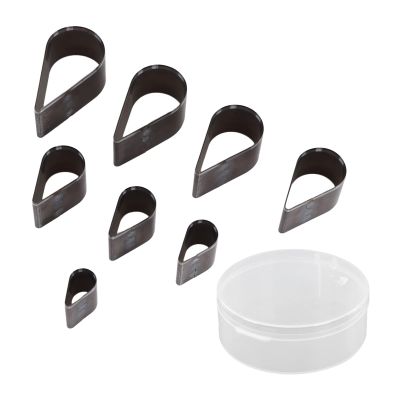 KJAOYU 8 PCS Hollow Punch Cutter Set, 8 Sizes Water Drop Shape Leather Cutting Dies Cutter Tool,8-Piece Teardrop Leather Cutting Die Set - Manual Punching Molds - DIY Craft Tools, Alloy Steel