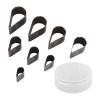 KJAOYU 8 PCS Hollow Punch Cutter Set, 8 Sizes Water Drop Shape Leather Cutting Dies Cutter Tool,8-Piece Teardrop Leather Cutting Die Set - Manual Punching Molds - DIY Craft Tools, Alloy Steel view 1