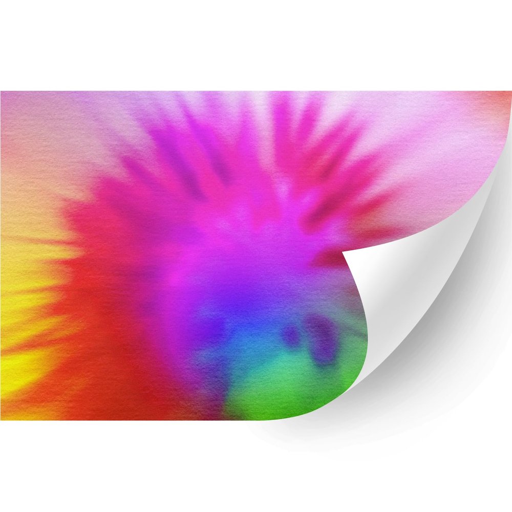 HTV4U Tie Dye Patterned Heat Transfer Vinyl (Tie Dye Glow, 18.5" x 1 Yard) - Printed Iron on Vinyl, Heat Press Transfer Paper, Art Film