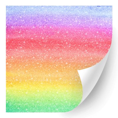 HTV4U Glitter Pride Rainbow Patterned Heat Transfer Vinyl (Ombre 15A, 12" x 3 Yards) - Iron on Vinyl, Heat Press Transfer Paper, Graphic Design