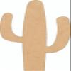 Blank Cactus Wooden 12 Inch Cutout, Unfinished Wood Western Cacti Craft Shape, Paintable MDF view 1