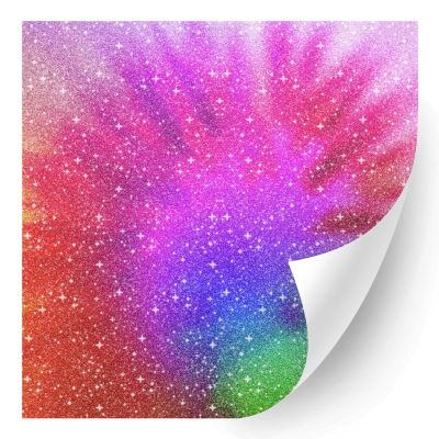 HTV4U Glitter Tie Dye Patterned Heat Transfer Vinyl (Tie Dye Glow, 12" x 5 Yards) - Printed Iron on Vinyl, Heat Press Transfer Paper, Art Film