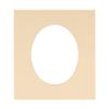 16x20 Mat Bevel Cut for 13.5x17 Photos - Precut Beige Oval Shaped Photo Mat Board Opening - Acid Free Matte to Protect Your Pictures - Bevel Cut for Family Photos, Pack of 1 Matboard Show Kit With view 1