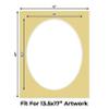 16x20 Mat Bevel Cut for 13.5x17 Photos - Precut Soft Yellow Oval Shaped Photo Mat Board Opening - Acid Free Matte to Protect Your Pictures - Bevel Cut for Family Photos, Pack of 1 Matboard Show Kit view 2