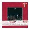 10x10 Mat Bevel Cut for 6x6 Photos - Precut Bright Red Suede Square Shaped Photo Mat Board Opening - Acid Free Matte to Protect Your Pictures - Bevel Cut for Family Photos, Pack of 1 Matboard Show Kit view 1