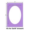 16x24 Mat Bevel Cut for 13x19 Photos - Precut Light Purple Oval Shaped Photo Mat Board Opening - Acid Free Matte to Protect Your Pictures - Bevel Cut for Family Photos, Pack of 1 Matboard Show Kit view 2