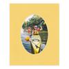 16x24 Mat Bevel Cut for 13x19 Photos - Precut Chamois Yellow Oval Shaped Photo Mat Board Opening - Acid Free Matte to Protect Your Pictures - Bevel Cut for Family Photos, Pack of 1 Matboard Show Kit view 4