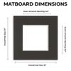 10x10 Mat Bevel Cut for 6x6 Photos - Precut Turf Green Jade Square Shaped Photo Mat Board Opening - Acid Free Matte to Protect Your Pictures - Bevel Cut for Family Photos, Pack of 1 Matboard Show Kit view 2