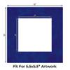 10x10 Mat Bevel Cut for 6x6 Photos - Precut Royal Blue Suede Square Shaped Photo Mat Board Opening - Acid Free Matte to Protect Your Pictures - Bevel Cut for Family Photos, Pack of 1 Matboard Show Kit view 2