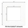 10x10 Mat Bevel Cut for 6x6 Photos - Precut White Linen Canvas Square Shaped Photo Mat Board Opening - Acid Free Matte to Protect Your Pictures - Bevel Cut for Family Photos, Pack of 1 Matboard Show view 2