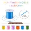 Craftdady 6 Rolls 0.7mm Elastic Bracelet String Flat Crystal Thread Stretchy String Beading Thread for Crafts DIY Jewelry Making Friendship Bracelet Beading Supplies view 2