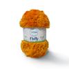 Troyarn Fluffy (3- Skeins Pack) 100% Polyester Comfy Chunky Yarn Bulky Weight #5 for Crocheting and Knitting (3 x 3.52 oz) / (3 x 71 Yds) (10722 - Orange) view 2