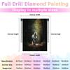 5D DIY Diamond Painting Kits Full Drill,Diamond Painting Kits Art,Animal Diamond Art, White Horse in The Woods Diamond Painting Craft for Home Office Wall Decor 12x16 inch view 3