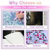 5D DIY Diamond Painting Kits Full Drill,Diamond Painting Kits Art,Animal Diamond Art, White Horse in The Woods Diamond Painting Craft for Home Office Wall Decor 12x16 inch view 4