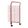 DonHeK Art Drying Rack Paint Drying Rack Art 16 Shelves Metal Artwork Storage Display Rack Art Drying Rack with Wheels,Mobile Art Drying Rack for Home or Classroom Red view 1