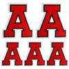 5 Pieces Iron on Letters Patches, Full Embroidered Individual Letters Patch Applique for Clothes, Dress, Hat, Jeans, DIY Accessories, Red A view 1