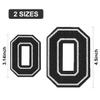 5 Pieces Iron on Letters Patches, Full Embroidered Individual Letters Patch Applique for Clothes, Dress, Hat, Jeans, DIY Accessories, Red A view 2