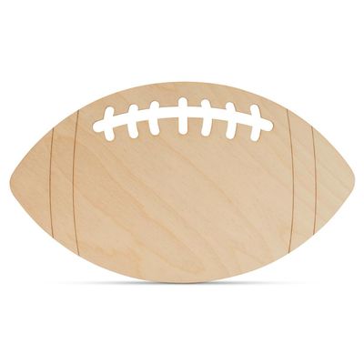 Wooden Football Cutouts 13-inch, Pack of 3 Unfinished Football Signs for Crafts, Lockers, & Party Dcor, by Woodpeckers