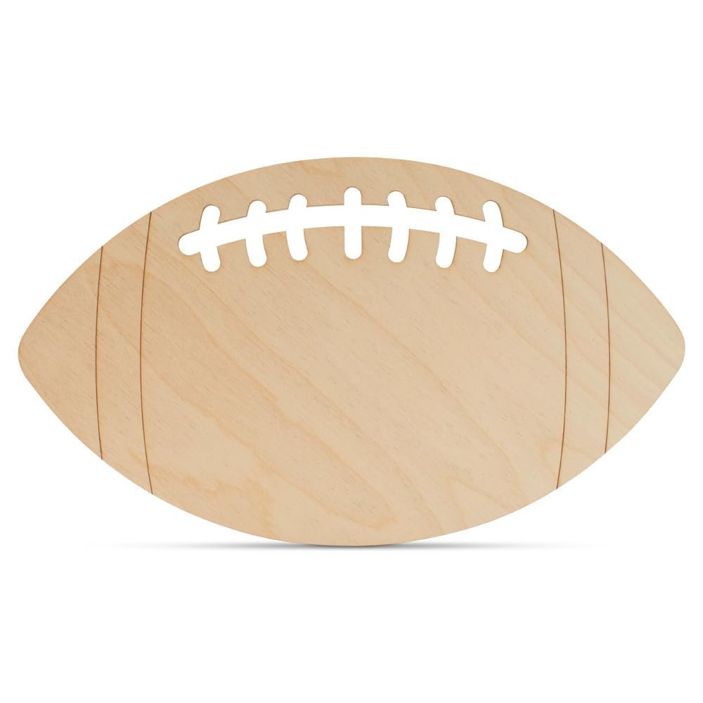 Wooden Football Cutouts 13-inch, Pack of 3 Unfinished Football Signs for Crafts, Lockers, & Party Dcor, by Woodpeckers
