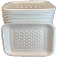 Crafts Foam Trays, White Foam Meat Tray Paint and Ink Mixing Trays Food Tray School Printmaking Trays for DIY Crafts 5 1/4" x 5 1/4" x 1/2" Inches (10)