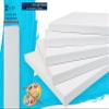 Stretched Canvas for Painting 10x20 5PK 2.5" Extra Fine Smooth Portrait Cotton Canvas 13 Oz Stretched Large Canvases for Painting 10 x 20 Bulk Canvas Value Pack.Blank 20x10 Canvases Universal Primed view 2