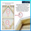 Stretched Canvas for Painting 10x20 5PK 2.5" Extra Fine Smooth Portrait Cotton Canvas 13 Oz Stretched Large Canvases for Painting 10 x 20 Bulk Canvas Value Pack.Blank 20x10 Canvases Universal Primed view 3