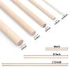 Coadura 100 Pcs Wooden Dowel Rods - 1/2 x 6 Inch Unfinished Hardwood Sticks,Dowel Rods Wood Sticks for Craft and DIY, Macrame Dowel,Wooden Poles view 2