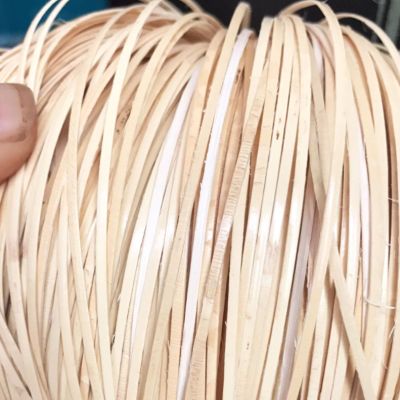 Natural Rattan Skin Bamboo Strips for Weaving, Thin Flat Reed Coil Wide Strips for Craft Flat Cane Webbing Basket Weaving Strips for DIY Furniture Basket Chair Table Door Material (2-10MM) ( Size : 3.