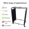 DonHeK Paint Drying Rack Art Drying Rack 20 Shelves Metal Art Work Storage Display Rack Art Drying Rack with Wheels,Mobile Art Drying Rack for Home or Classroom view 4