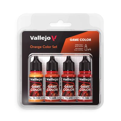 Vallejo - Orange Color Set | Game Color | Contains 4 Bottles x 18 ml (0.60 fl.oz.)