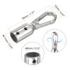 uxcell Cord End Cap, 4Pcs 8mm/0.32" End Cap Barrel Beads Terminators Cord with Screws Finding for Tassel Jewelry Making Bag Strap DIY, Silver view 2
