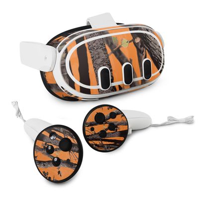 MightySkins Skin Compatible with Meta Quest 3 - Orange Camo | Protective, Durable, and Unique Vinyl Decal wrap Cover | Easy to Apply, Remove, and Change Styles