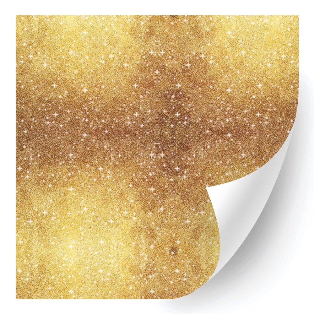 HTV4U Glitter Abstract Oil Painting Patterned Heat Transfer Vinyl (Gold Texture, 12" x 5 Yards) - Shine Effect Printed Iron on Heat Press Paper, Art Film for T-Shirt