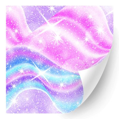 HTV4U Glitter Abstract Oil Painting Patterned Heat Transfer Vinyl (Fantasy Universe Fairy, 12" x 5 Yards) - Shine Effect Heat Press Machine Paper, Printed Patterns for T-Shirt