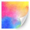 HTV4U Glitter Abstract Oil Painting Patterned Heat Transfer Vinyl (Rainbow Brush Strokes, 12" x 5 Yards) - Shine Effect Printed Iron on Vinyl, Heat Press Paper for T-Shirt, Fabric view 1