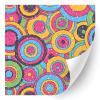 HTV4U Glitter Abstract Oil Painting Patterned Heat Transfer Vinyl (Doodle Circles, 12" x 5 Yards) - Shine Effect Iron on Vinyl Paper, Printed Patterns for Special Event view 1