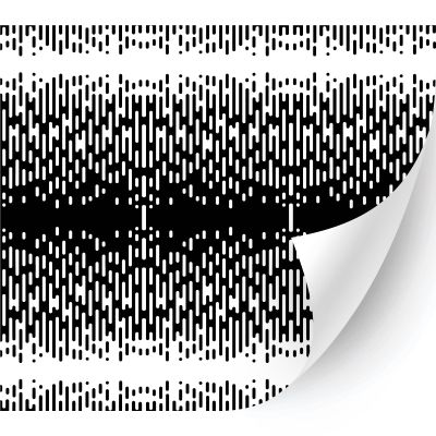 HTV4U Abstract Oil Painting Patterned Adhesvie Vinyl (Black and White Lines, 11" x 5 Yards) - Glass, Window Decoration Decal Stickers, Craft Idea, Die Cutter