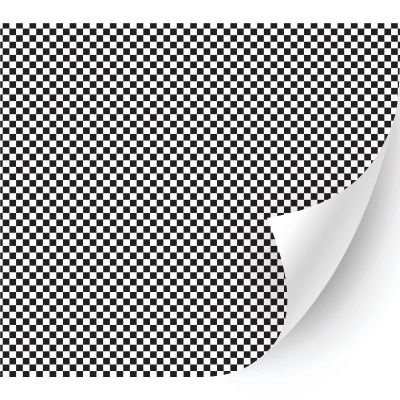 HTV4U Plaid & Checker Box Patterned Adhesive Vinyl (B&W Checkerboard, 13.5" x 1YD) - Glossy Window, Glass Decoration, Outdoor DIY Projects