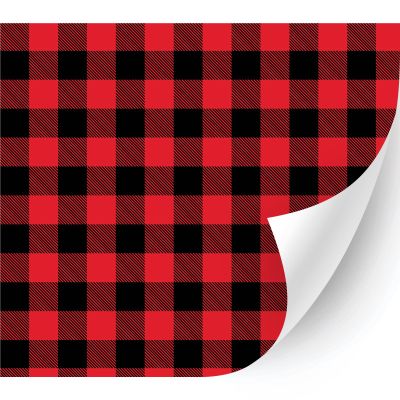 HTV4U Plaid & Checker Box Patterned Adhesive Vinyl (Buffalo Palid Red, 13.5" x 3YD) - Glossy Signs, Scrapbooking, Craft, Die Cutters, Car Decal, Window