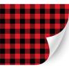HTV4U Plaid & Checker Box Patterned Adhesive Vinyl (Buffalo Palid Red, 13.5" x 3YD) - Glossy Signs, Scrapbooking, Craft, Die Cutters, Car Decal, Window view 1