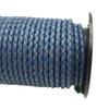 ShapesbyX 5 Yards Regenerated Leather Braided Cords 3mm Round for Jewelry Making or Bolo Tie Distressed Blue view 2