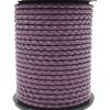 ShapesbyX 5 Yards Regenerated Leather Braided Cords 3mm Round for Jewelry Making or Bolo Tie Distressed Purple view 1