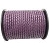 ShapesbyX 5 Yards Regenerated Leather Braided Cords 3mm Round for Jewelry Making or Bolo Tie Distressed Purple view 2