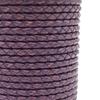 ShapesbyX 5 Yards Regenerated Leather Braided Cords 3mm Round for Jewelry Making or Bolo Tie Distressed Purple view 4