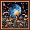 Findvoor Stamped Cross Stitch Kits for Beginners Full Range of Cross Stitching Embroidery Pattern for Adults, 11CT DIY Needlepoint Embroidery Starter Kits-Moon Mushroom 17.7x17.7 inch view 1