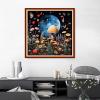 Findvoor Stamped Cross Stitch Kits for Beginners Full Range of Cross Stitching Embroidery Pattern for Adults, 11CT DIY Needlepoint Embroidery Starter Kits-Moon Mushroom 17.7x17.7 inch view 2