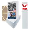 Stretched Linen Canvas for Painting 6x8 5PK 1.5" 14Oz Extra Fine Smooth Portrait Linen Canvas. Stretched Large Canvases for Painting 6x8 Bulk Canvases Value Pack.White Universal Quadruple Primed view 1