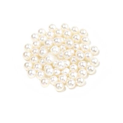 1000pcs 3-10mm Round ABS Imitation Pearl Beads Loose Beads Plastic Acrylic Spacer Bead For Jewelry Making Diy Bracelet Necklace (Color: Pearl Color No Hole - Item Diameter: 8mm x 100PCS)