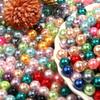 1000pcs 3-10mm Round ABS Imitation Pearl Beads Loose Beads Plastic Acrylic Spacer Bead For Jewelry Making Diy Bracelet Necklace (Color: Pearl Color No Hole - Item Diameter: 8mm x 100PCS) view 3
